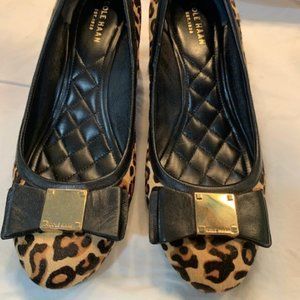 Cole Haan Leopard Print Calf Hair Ballet Wedge Women's 7 1/2 - Worn 1 x
